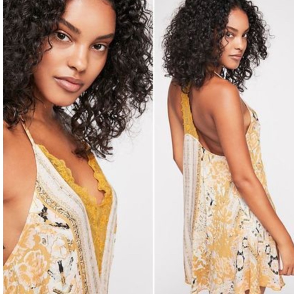Free People Love Bird Printed Mini Dress Size S